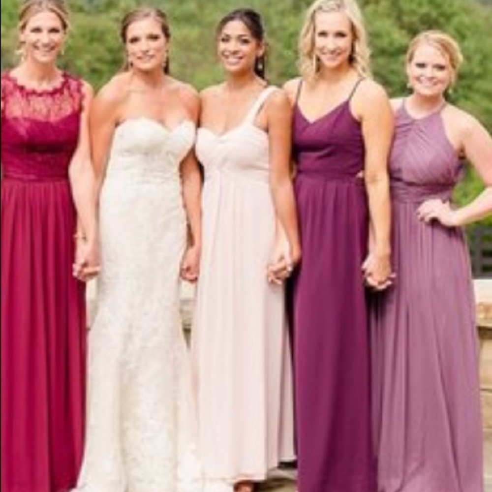 Bill Levkoff Petal Pink Bridesmaid dress.